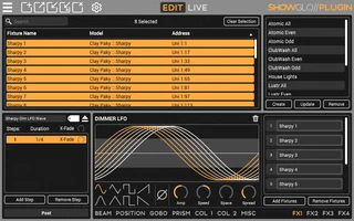 Showglo Plugin | Dimmer LFO FX Controls